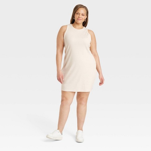 Women's V-neck Mini Slip Dress - A New Day™ White S : Target