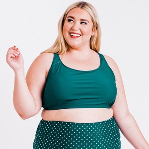 Calypsa - Women's Plus Size Racerback Swim Bra - 1 of 4