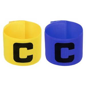 Unique Bargains Adjustable Elastic Soccer Team Training Captain's Armband 2 in 1 Set - 1 of 4