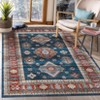 Washable Vintage Rug Non Slip Low Pile Rug Soft Throw Floor Cover Foldable Indoor Carpet for Living Room Bedroom Office - 4 of 4