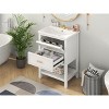 Okak 24" Modern Bathroom Vanity with Undermount Sink Multi-function Bathroom Cabinet with 2 Drawers & Open Shelf for Small Apartment, White - 3 of 4