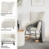 Rocking Chair Teddy Fabric Upholstered Chair Ergonomic Modern Rocker - 3 of 4