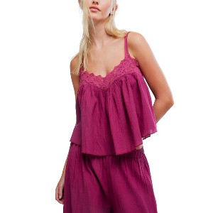 intimately fp Women's Woven Lace Camii - Berry XS : Target
