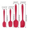 Unique Bargains Heat Resistant Non-scratch Non Stick Dishwasher Safe Spatula Set Red 4 Pcs - 2 of 4