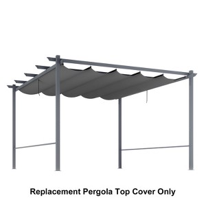 Aoodor Pergola Replacement Canopy- Retractable Sun Shade Cover with Water-Resistant & UPF 50+ UV Blocking for Outdoor Patio - 1 of 4