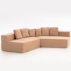 GDFStudio Rhea 132'' 2-Seater Modern Teddy Fleece Sectional Sofa with 6 Cushions - 2 of 4