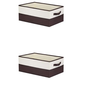 REGALWOVEN Fabric Collapsible Closet Organizer Storage Cube with Handles 2 Pcs - 1 of 4