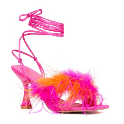 New York & Company Women's Georgia Lace up Heel Sandal
