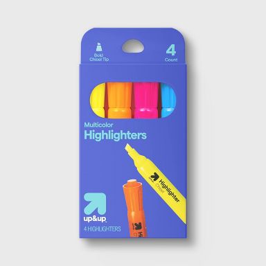 4pk Highlighters - up&up™