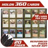 Monster Binder - 9 Pocket Trading Card Album - Matte Blue (Anti-Theft Pockets Hold 360+ Yugioh, Pokemon, Magic The Gathering Cards) - 3 of 4