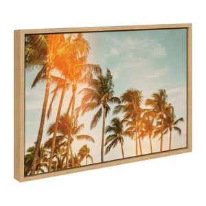 Kate & Laurel All Things Decor 18"x24" Sylvie Miami Breeze Wall Art: Coastal Theme, Framed Canvas - 1 of 4