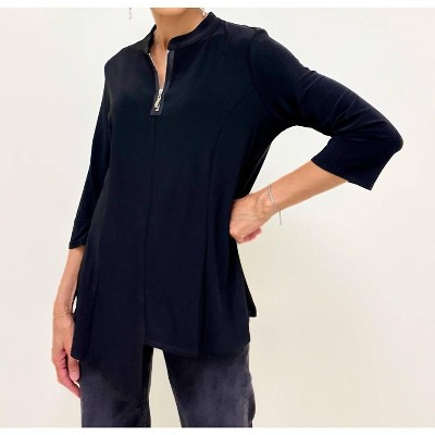 Women's Half Zip Front Tunic - Focus Fashion