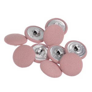 Unique Bargains Round Metal Sewing Cloth Covered Button 10 Pcs - 1 of 4