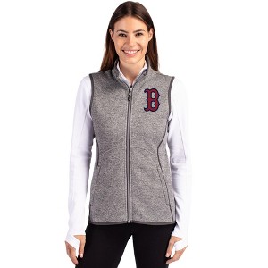 Boston Red Sox Cutter & Buck Mainsail Sweater Knit Womens Full Zip Vest - 1 of 1