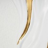 Olivia & May 37"x37" Metal Abstract Dimensional Textured Wavy Wall Decor with Curved Gold Accents White: Modern Sculpture, Dry Clean Only - image 4 of 4