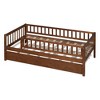 NicBex Twin Size Modern Wooden Daybed with Trundle, Guardrail & Open Storage for Bedroom and Living Room - 4 of 4