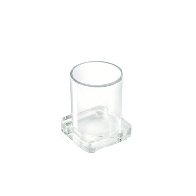 Clear Acrylic and Rubber Pencil Cup Holder for Office Supplies