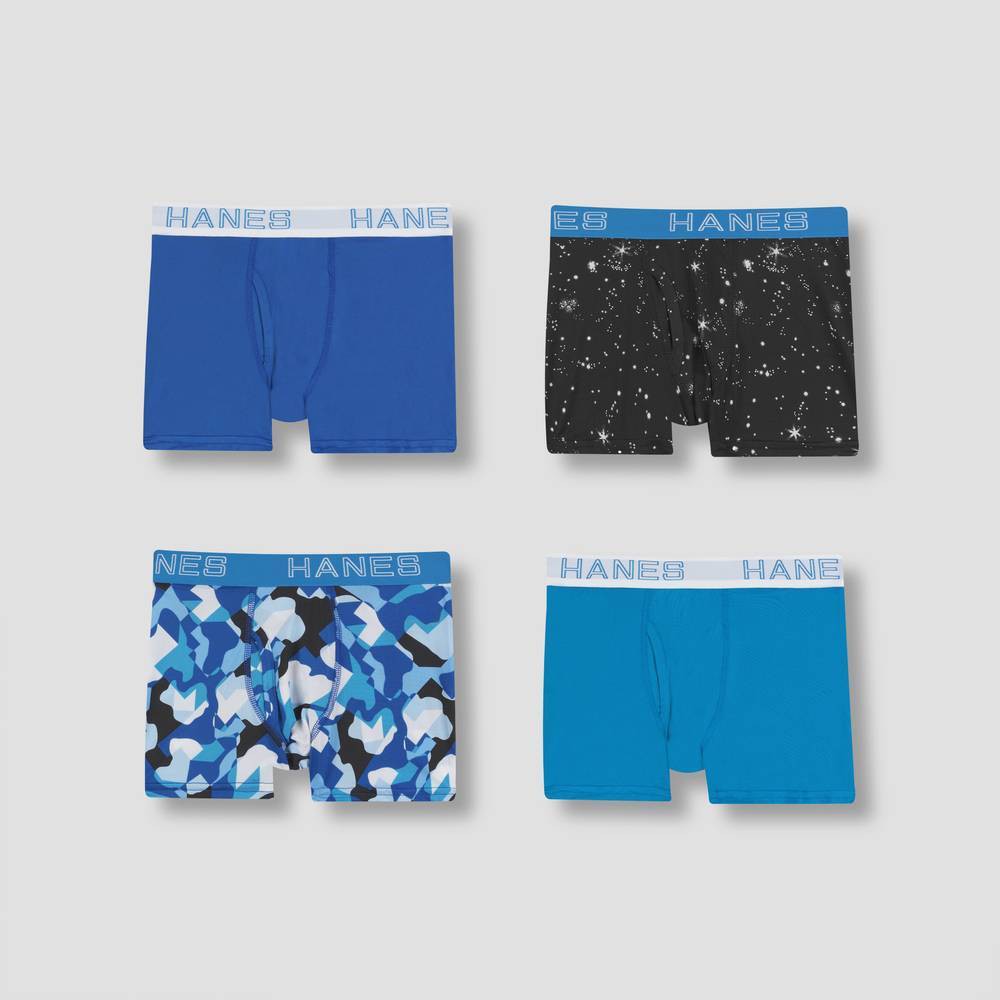 Hanes Boys' 4pk X-Temp Boxer Briefs - Colors May Vary S