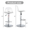 Set of 2 Modern minimalist bar chairs and bar stools, Can rotate 360 ¡ã and adjust lifting, PET backrest and PU seats, Suitable for bars, restaurants - 3 of 4