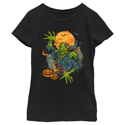 Girl's Lost Gods Halloween Zombie Scene T-shirt : Target