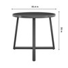 35" Round Indoor/Outdoor Dining Table, Glass Top - 3 of 4