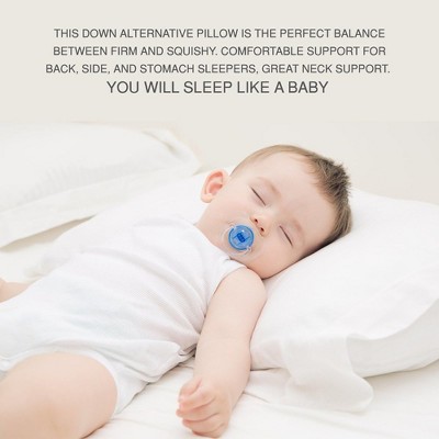Euro Square Hypoallergenic Down-Alternative Pillow with Cotton Cover