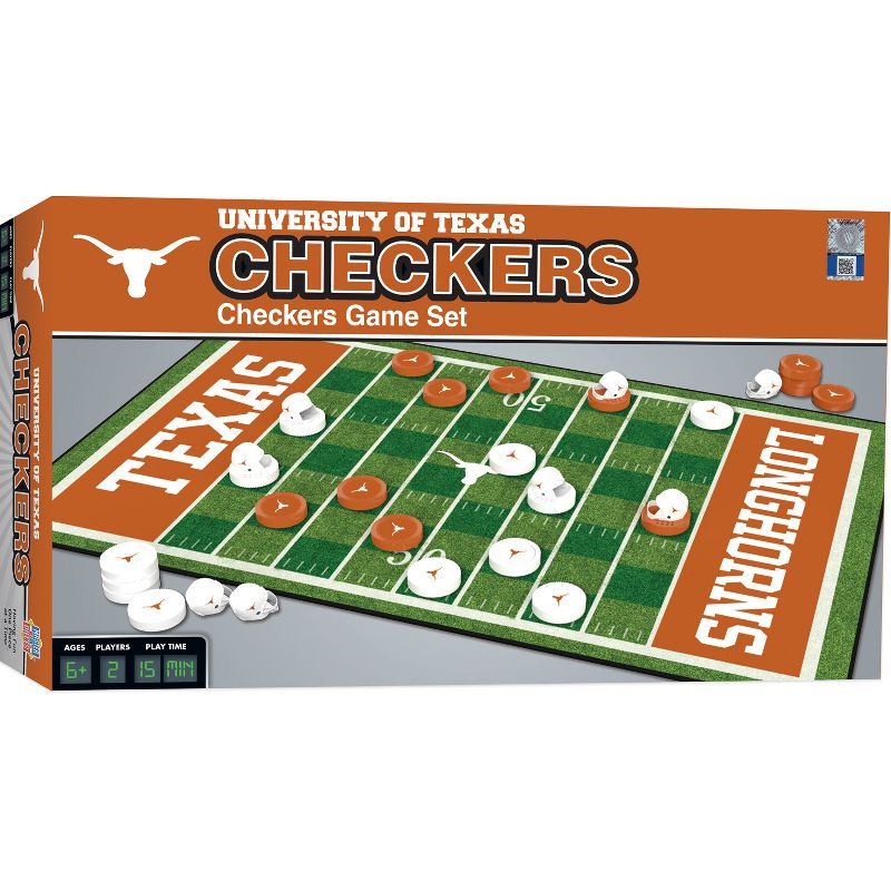 MasterPieces Officially licensed NCAA Texas Longhorns Checkers Board Game for Families and Kids ages 6 and Up, 2 of 7