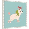 Amanti Art Cute Christmas Poodle by Carrie Cantwell Canvas Art Framed - 2 of 4