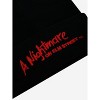 A Nightmare On Elm Street Embroidered Logo Black Ribbed Knit Beanie - 2 of 3