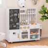 Costway Play Kitchen Toy Set w/ Chalkboard Oven Sink Faucet Stove Water Dispenser - 2 of 4
