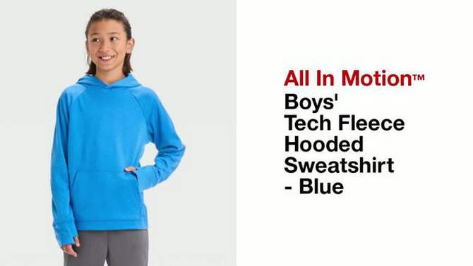 Boys&#39; Tech Fleece Hooded Sweatshirt - All In Motion™ Blue, 2 of 5, play video