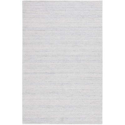Ivory Plush Micro-Loop 5'x8' Hand-Tufted Wool Blend Rug