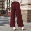 Women's Burgundy Wide Leg Corduroy Pants Retro Chic Statement Piece - Cupshe - 4 of 4