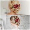 Unique Bargains Women's Lightweight Simulated Flowers Hair Clip Comb 1 Pc - 4 of 4