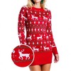 Christmas Jacquard Casual Women's Sweater Dress for Autumn and Winter - 3 of 3