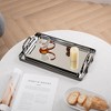 Cheung's Nuvelle Set of 2 Metal Mirrored Trays Pewter - 4 of 4