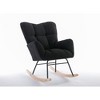 CAVINAS Modern Teddy Rocking Chair,Accent Chair with Tufted Back & Cotton Fill for Nursery,Bedroom,Living Room - 4 of 4