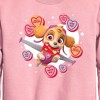 Boys' - Paw Patrol - Skye Conversation Hearts Graphic Long Sleeve Fleece Sweatshirt - 2 of 3