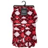 Women's Plaid 3-Piece Fleece Winter Set gloves scarf Hat - 4 of 4