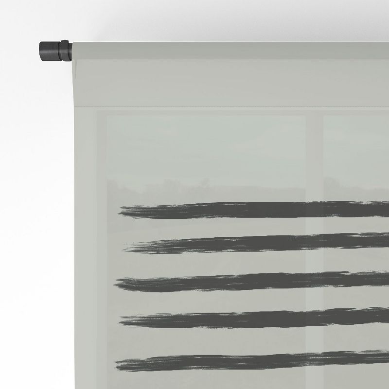 BohomadicStudio Minimal Series Black Striped Arch Single Panel Sheer Window Curtain - Society 6, 4 of 7