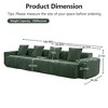AENKYO U-Shaped Sectional Sofa, Oversized Velvet Modular Couch with 2 Movable Ottomans & Pillows, No Assembly Cloud-Like Comfort - 3 of 4