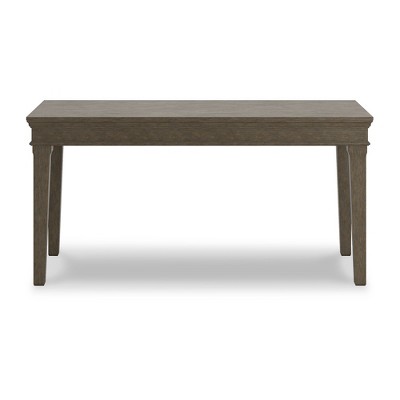Gray Transitional Desk with Hutch and USB Ports