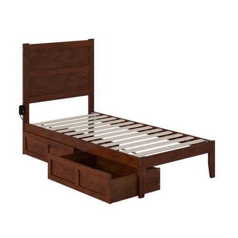 Noho Bed With 2 Drawers Atlantic, Slim California King Bed Frame With Storage Drawers Plans