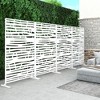 Dovelina Metal Outdoor Privacy Screen Freestanding Patio Decorative Screen (Set of 2) - 2 of 4