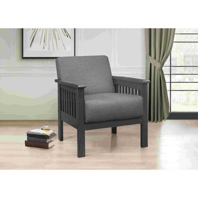 CAVINAS Textured Accent Chair with Mid-Height Backrest and Rubberwood Frame,Upholstered Living Room Chair,Reading Chairs for Living Room
