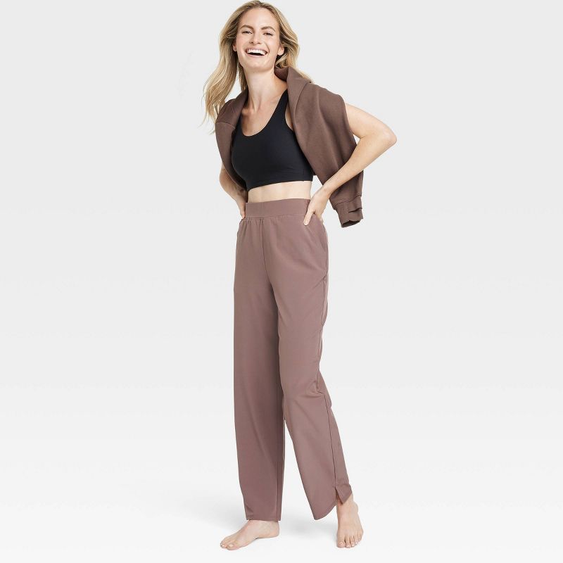 Women's Woven High-Rise Straight Leg Pants - All In Motion™, 5 of 6
