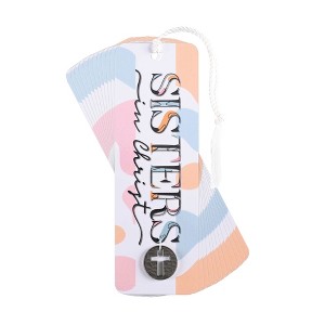Dicksons Sisters in Christ, Sisters by Heart, Multicolor 6 x 2 Inch Paper Tassel Bookmark with Coin; Pack of 15 - 1 of 2
