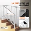 VEVOR Handrails for Outdoor Steps, 3-4 Step Stair Hand Rail Kit, Transitional Carbon Steel Railings with Installation Kit, Stair Rails, White - 4 of 4