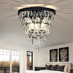 ALOADECOR 3-Lights 12 " Teardrop Glass Chandelier  Pendant Lamp - 1 of 4
