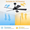 52 Inch Modern Ceiling Fan with LED and Dual Side Wood Blades for Living Room Bedroom - 3 of 4